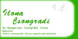 ilona csongradi business card